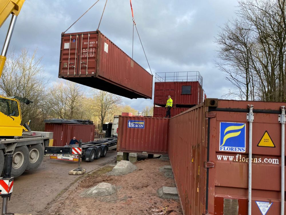 Container für das Übungsgelände