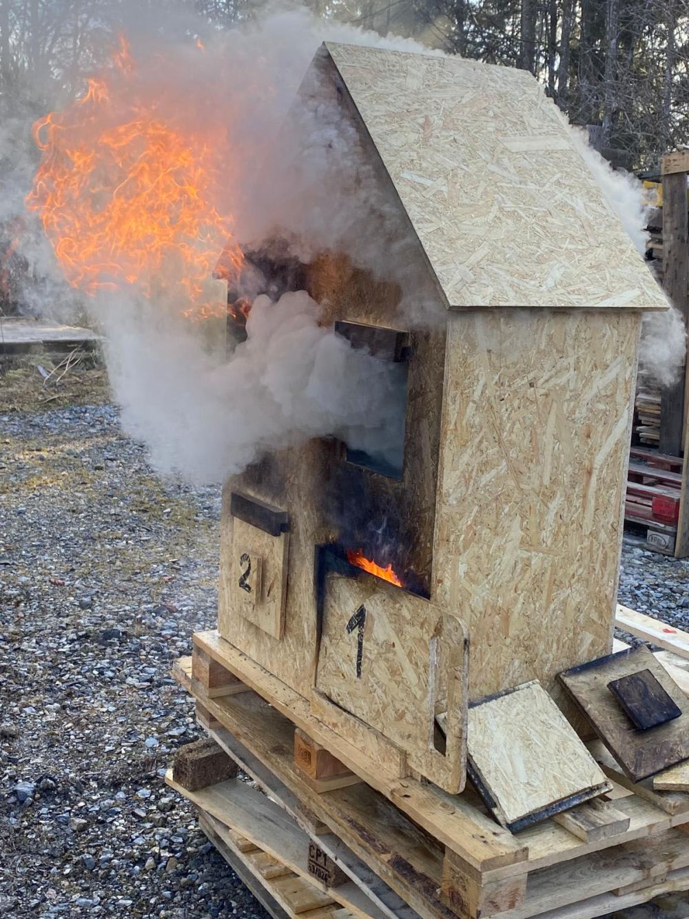 Modell Holzbrandhaus