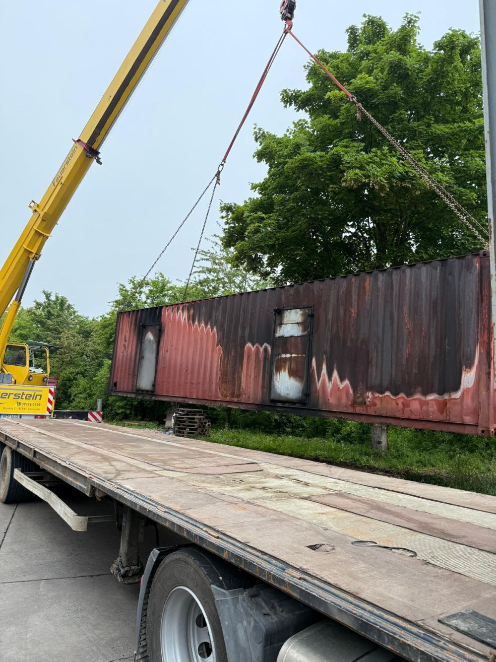 Container für die Übungsanlage